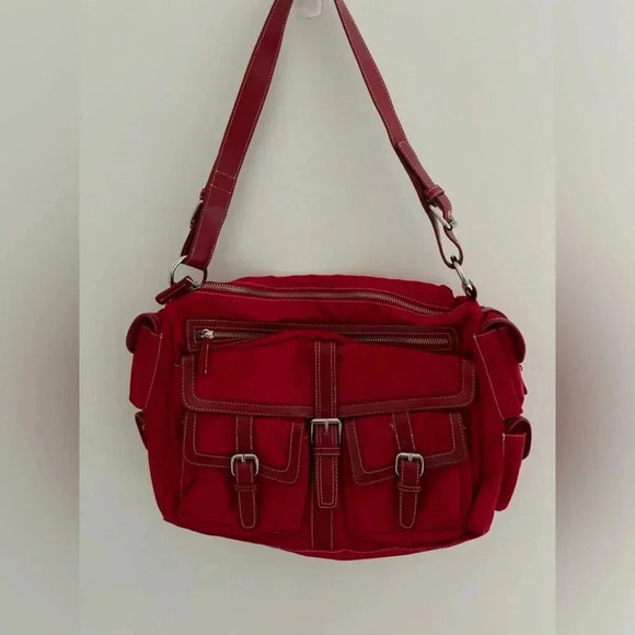 Abro Messenger Bag with Leather Detailing - Picture 1 of 8